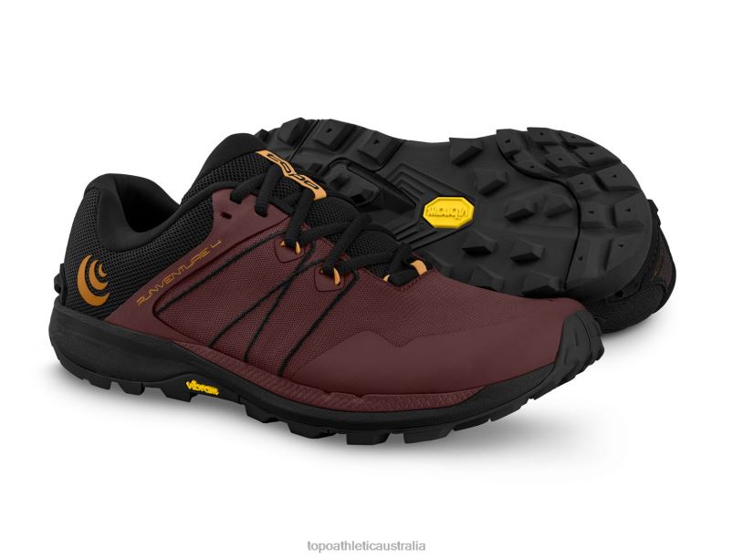 RUNVENTURE 4 Topo Athletic Men 8FZ0V96 Garnet/Black Footwear
