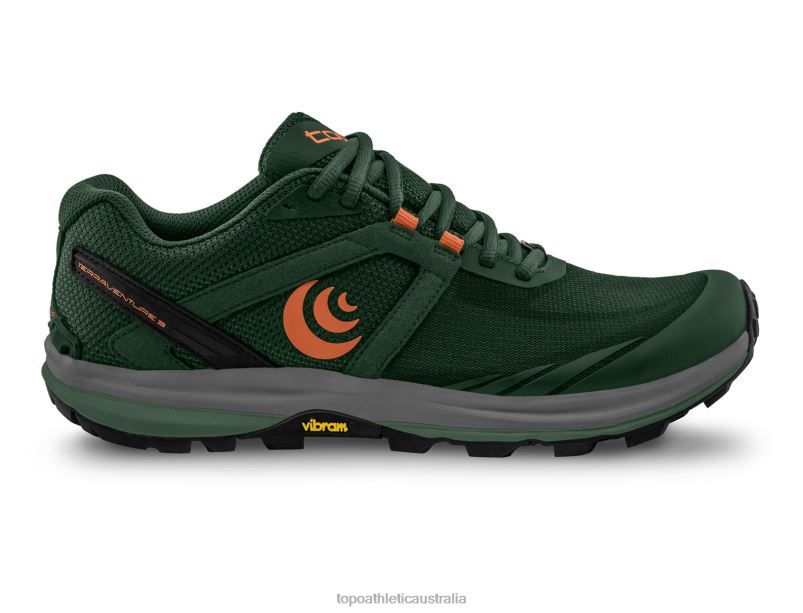 TERRAVENTURE 3 Topo Athletic Men 8FZ0V91 Dark Green/Orange Footwear