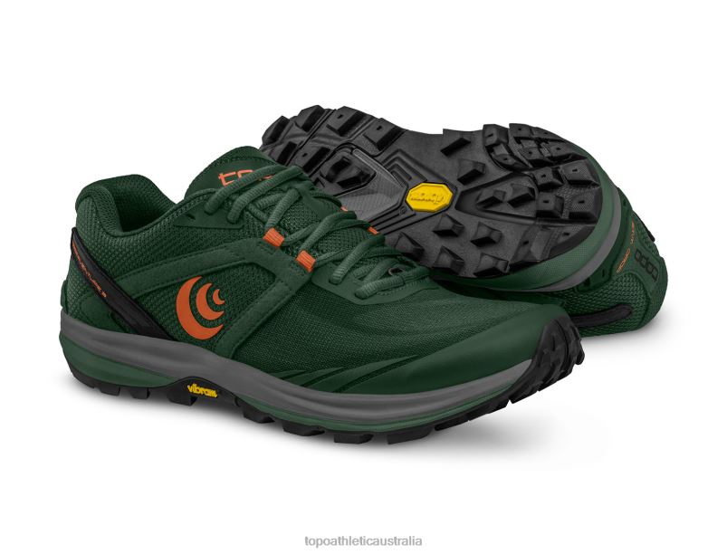 TERRAVENTURE 3 Topo Athletic Men 8FZ0V91 Dark Green/Orange Footwear