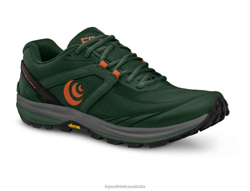 TERRAVENTURE 3 Topo Athletic Men 8FZ0V91 Dark Green/Orange Footwear