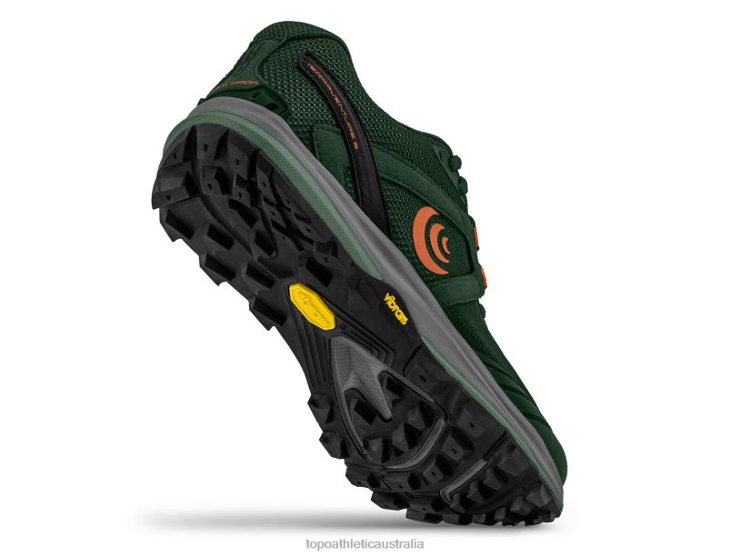 TERRAVENTURE 3 Topo Athletic Men 8FZ0V91 Dark Green/Orange Footwear