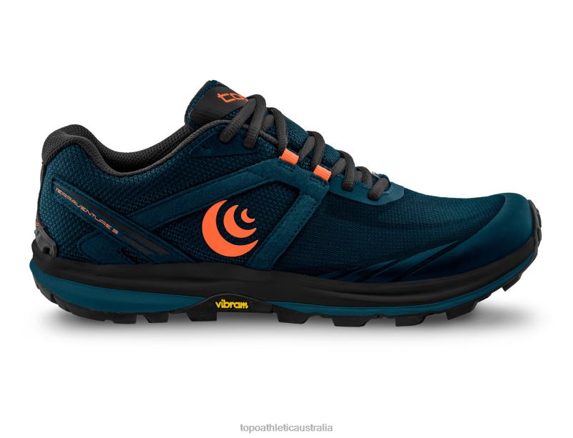 TERRAVENTURE 3 Topo Athletic Men 8FZ0V92 Navy/Orange Footwear