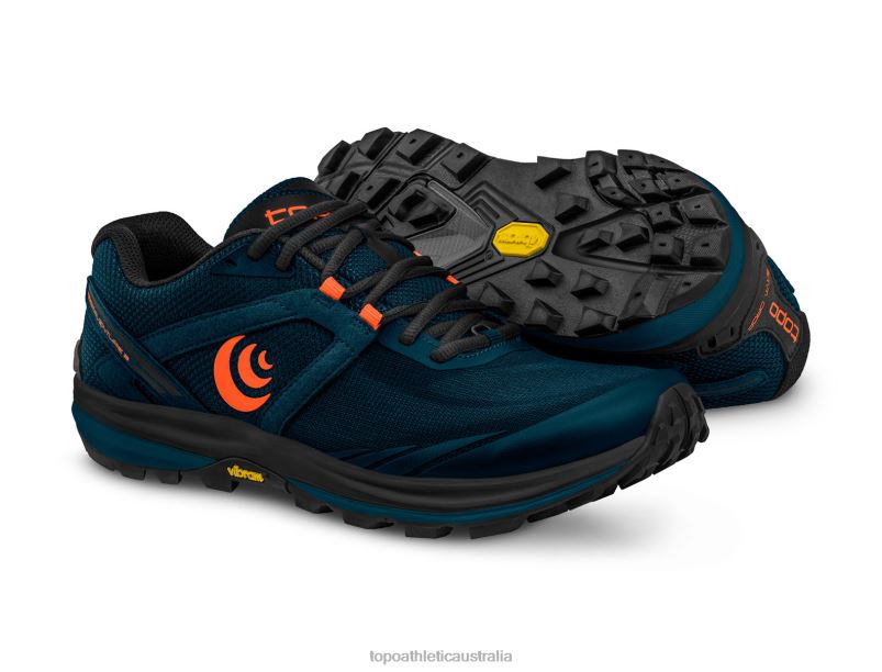 TERRAVENTURE 3 Topo Athletic Men 8FZ0V92 Navy/Orange Footwear