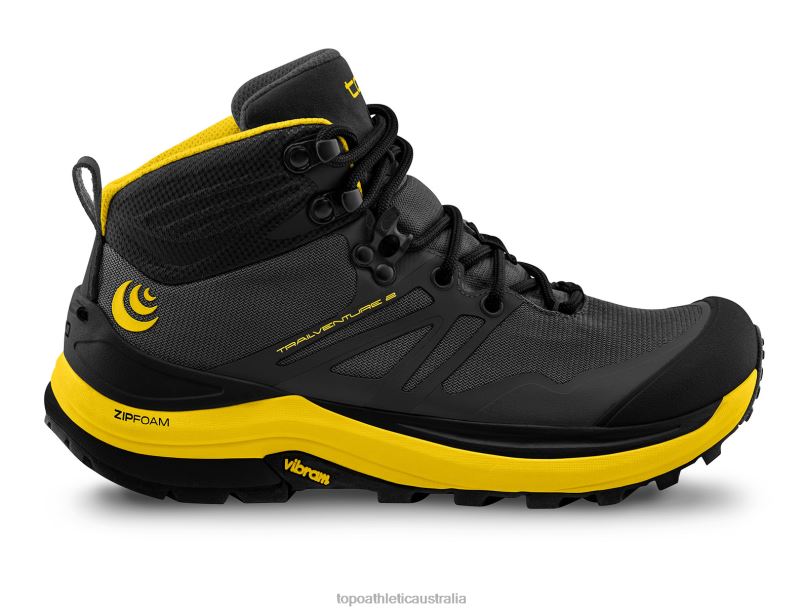 TRAILVENTURE 2 Topo Athletic Men 8FZ0V97 Charcoal/Mustard Footwear