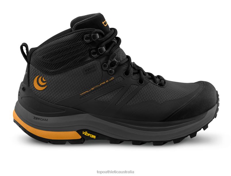TRAILVENTURE 2 WP Topo Athletic Men 8FZ0V78 Charcoal/Orange Footwear