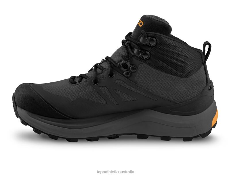 TRAILVENTURE 2 WP Topo Athletic Men 8FZ0V78 Charcoal/Orange Footwear