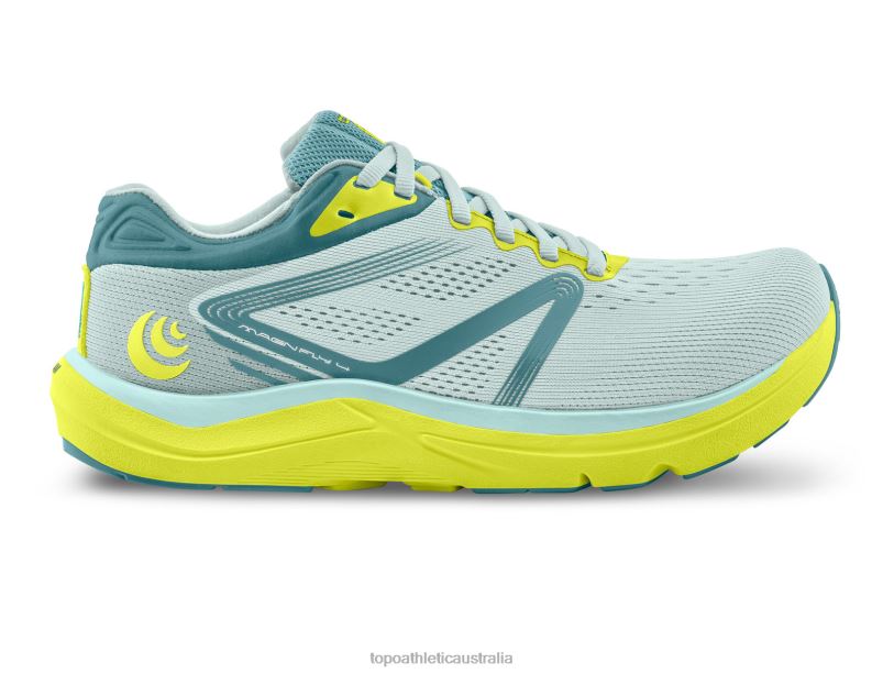MAGNIFLY 4 Topo Athletic Women 8FZ0V15 Glass Blue/Lime Footwear