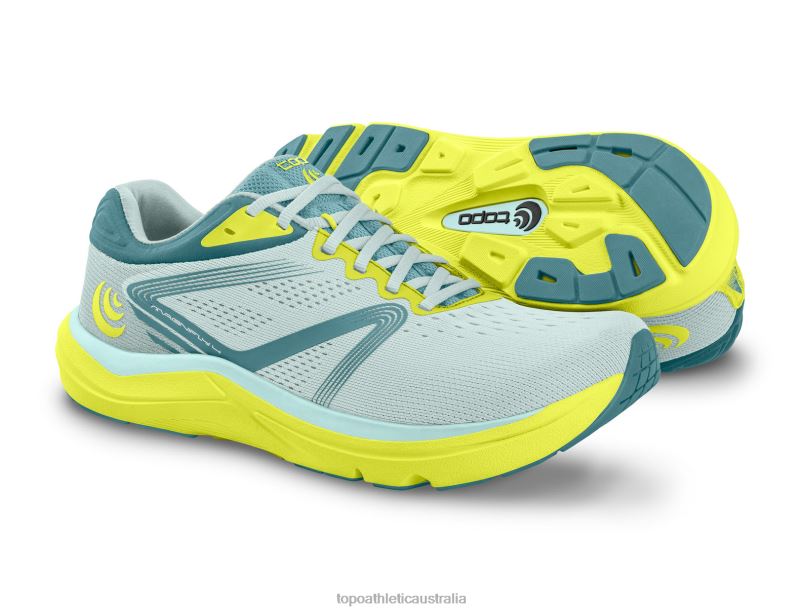 MAGNIFLY 4 Topo Athletic Women 8FZ0V15 Glass Blue/Lime Footwear