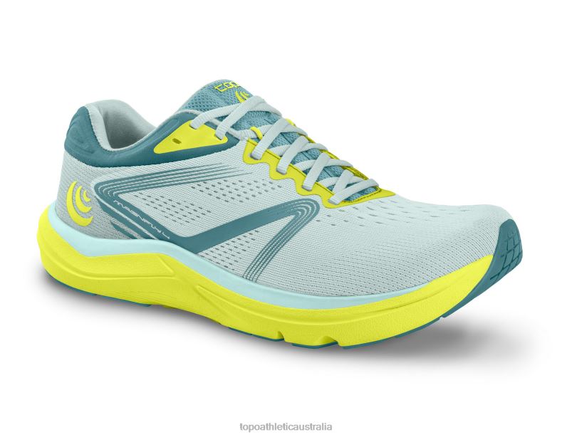 MAGNIFLY 4 Topo Athletic Women 8FZ0V15 Glass Blue/Lime Footwear