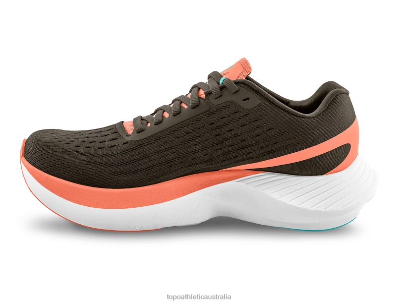 SPECTER Topo Athletic Women 8FZ0V2 Espresso/Peach Footwear