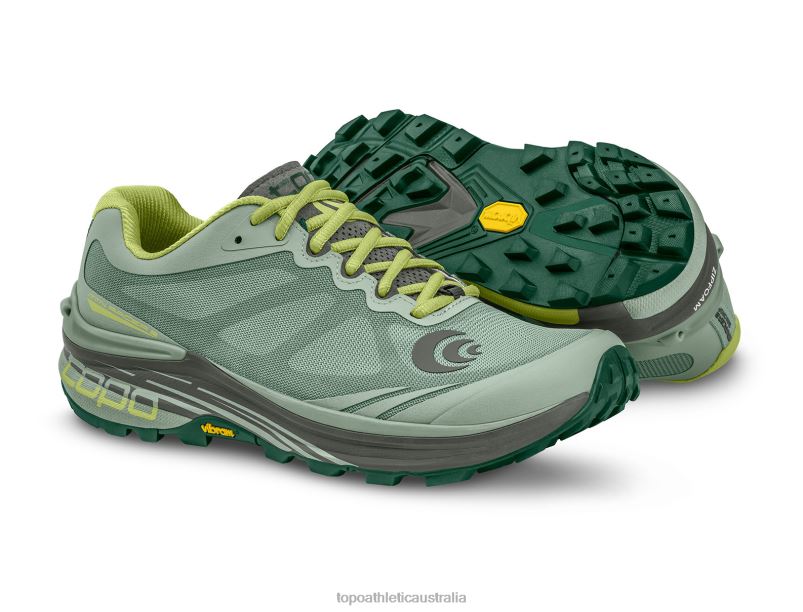 MTN RACER 2 Topo Athletic Women 8FZ0V34 Moss/Grey Footwear